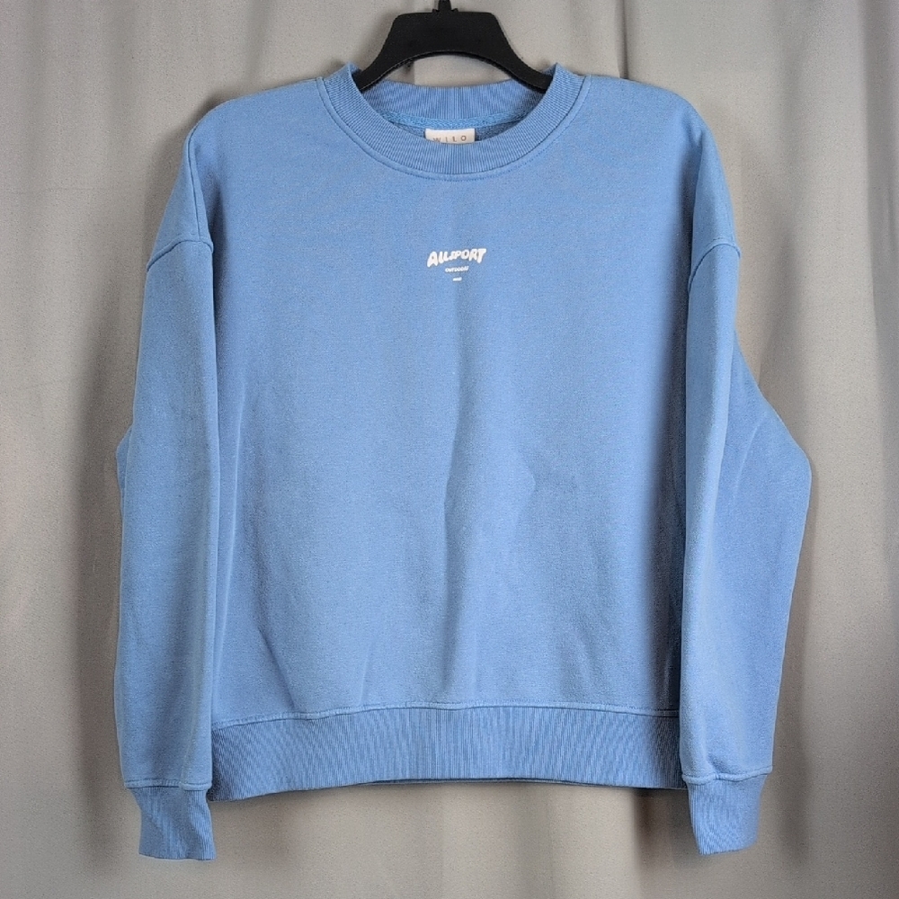 WILO The Lable Light Blue Crewneck Sweater Medium Oversized Baggy